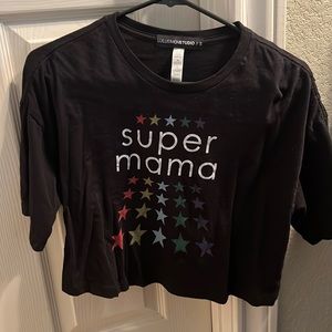 Super Mama womens crop top